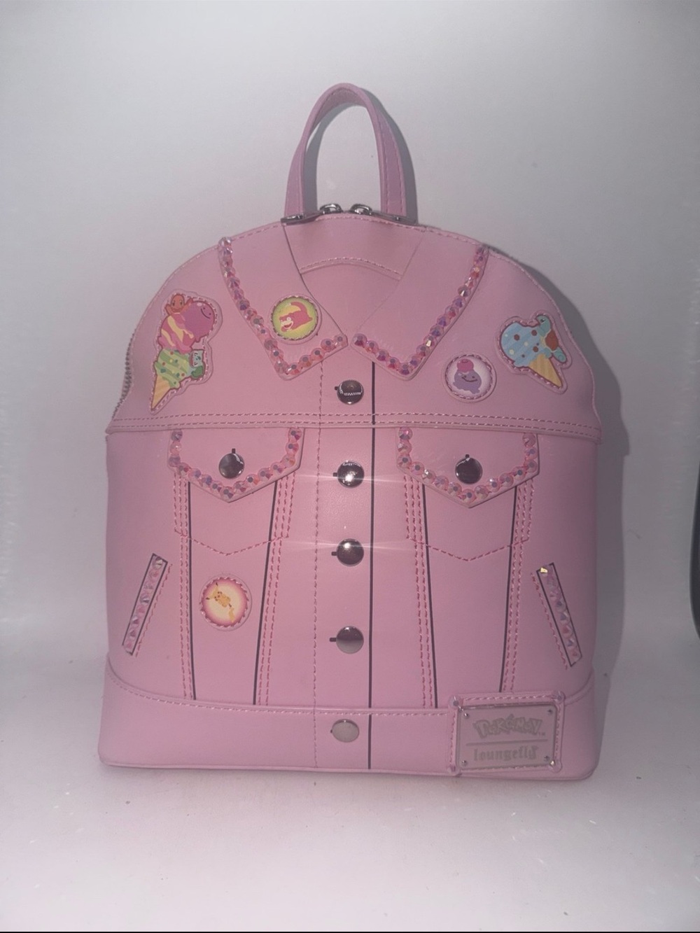 Loungefly Pokemon Ice Cream Denim mini Backpack (BEDAZZLED)